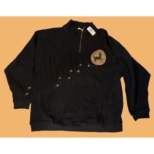 Outdoor Gear  Whitetail Deer Patch Pullover 1/4 Zip Sweatshirt Men's XXXL NEW